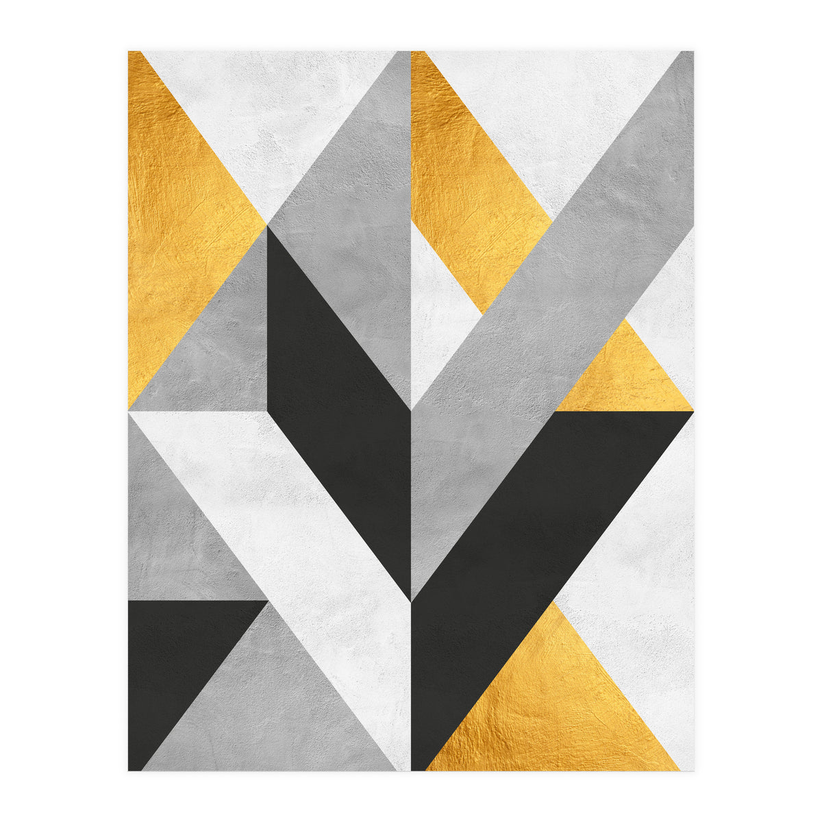 Gray and Gold Composition III (Print Only)