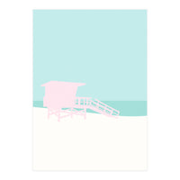 Minimal Lifeguard Tower - Turquoise Coast (Print Only)
