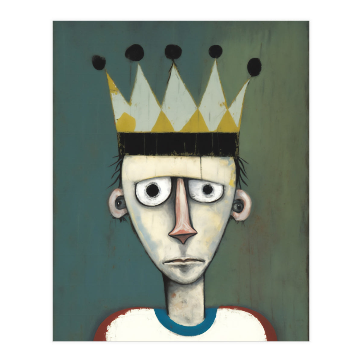 Footballer In A Crown (Print Only)