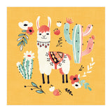 White Llama With Flowers (Print Only) thumbnail