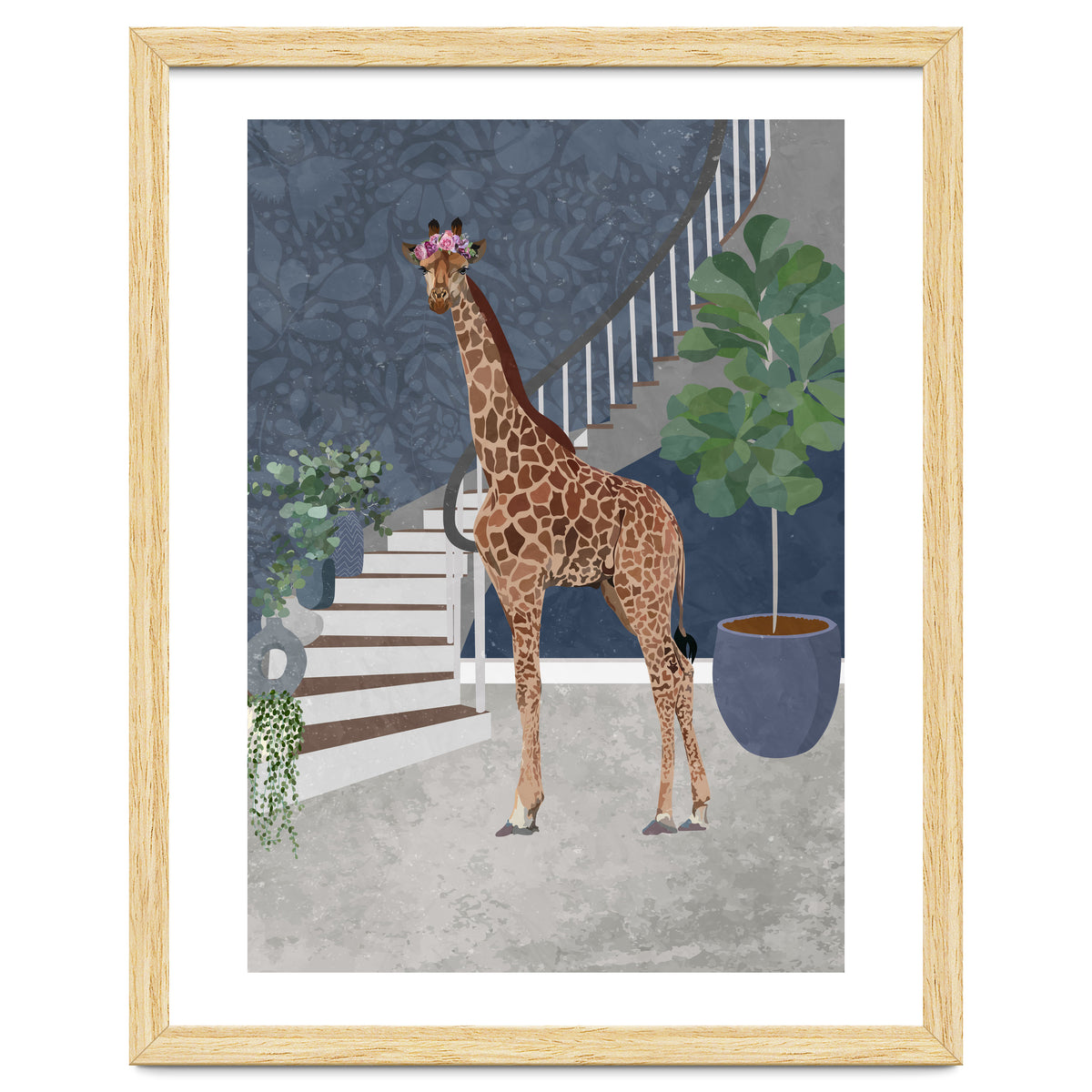 Giraffe in a Victorian House