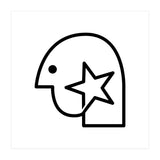 Head Star_White (Print Only) thumbnail