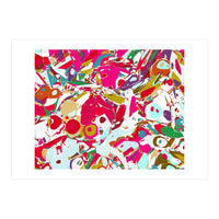 Abstract Emotion, Modern Contemporary Shapes, digital Painting, Eclectic Pop of Color Bohemian Illustration (Print Only)