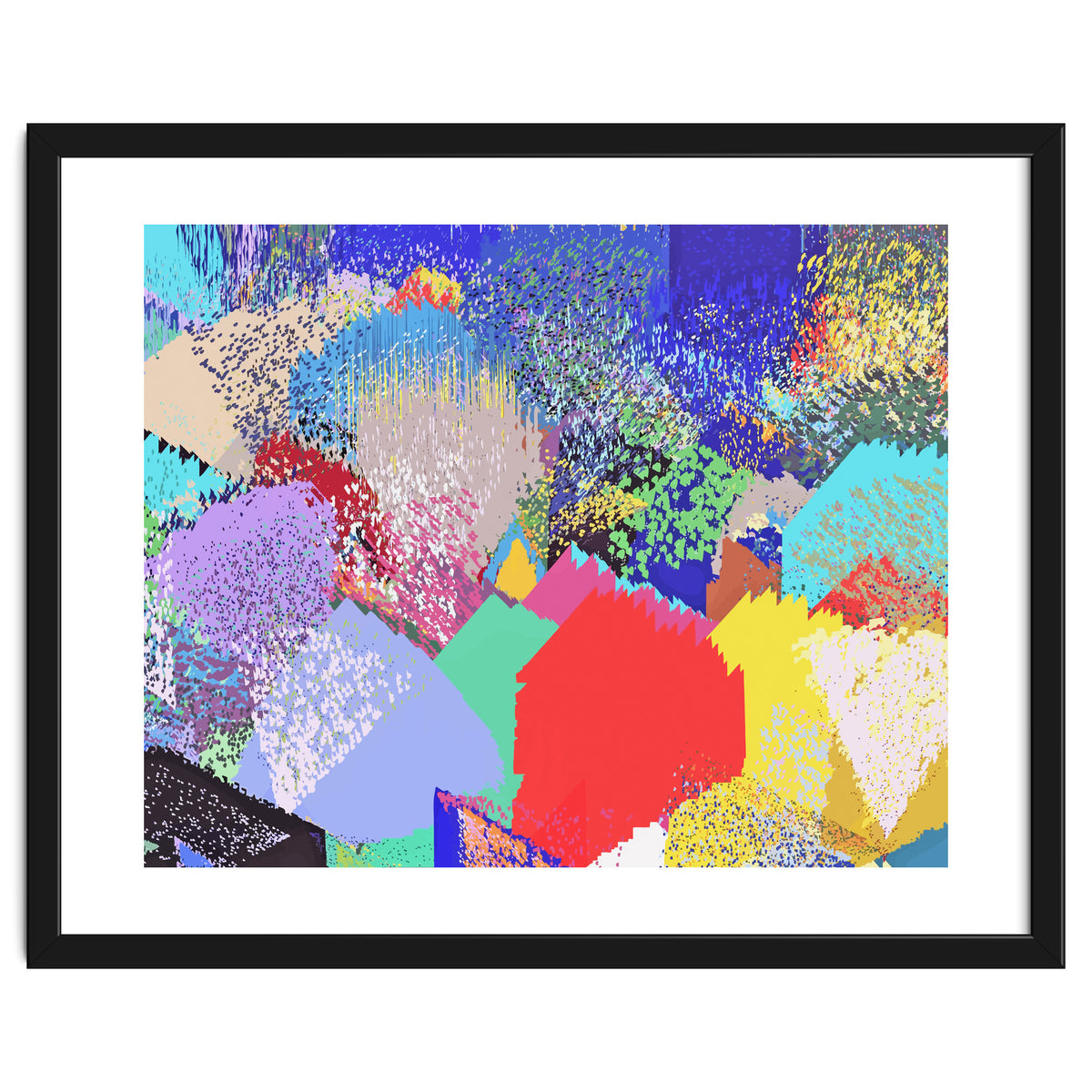 Modern Life, Abstract Contemporary Graphic Design, Eclectic Colorful Shapes