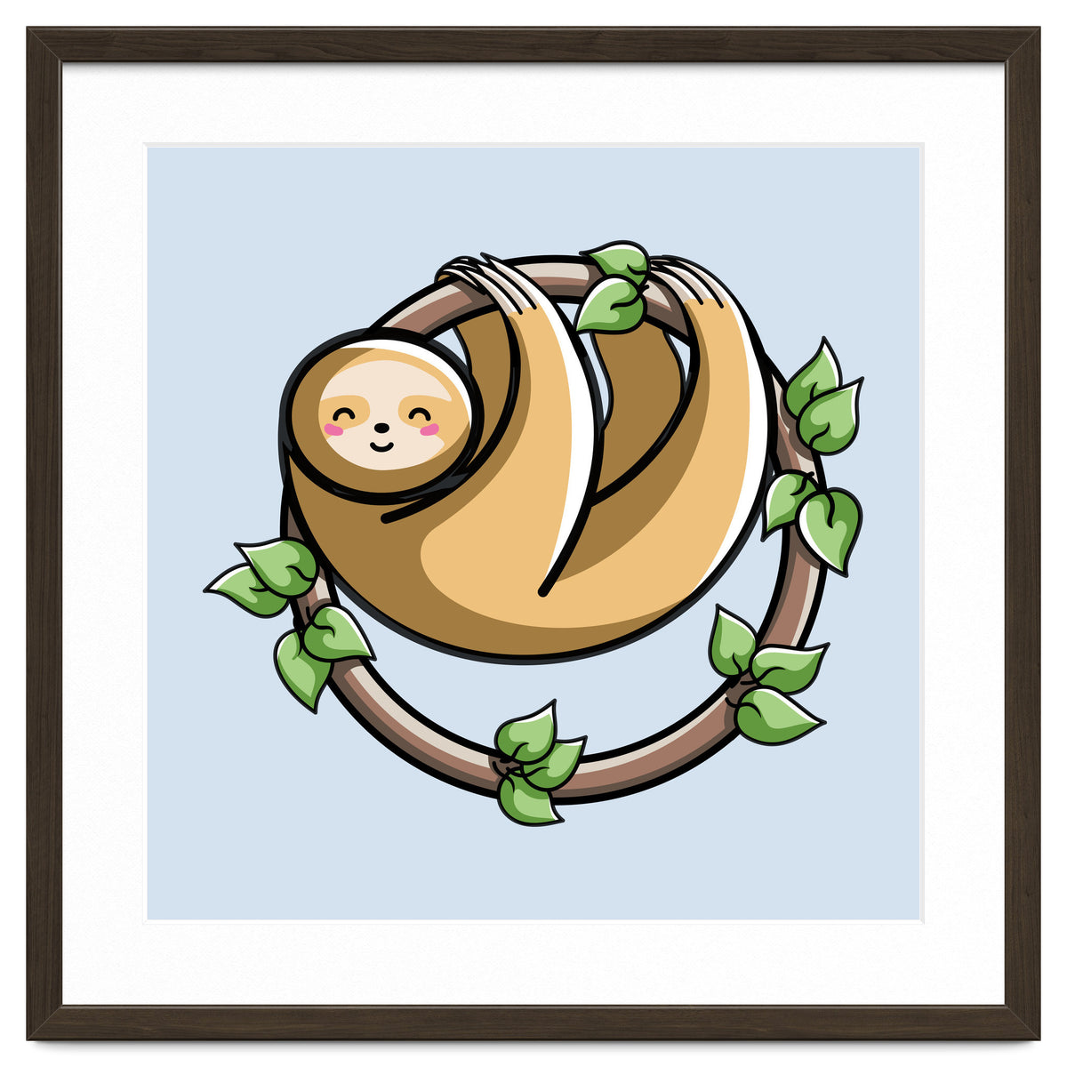 Kawaii Cute Sloth Circle