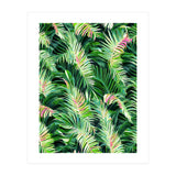 Palm & Peace Art Print, Tropical Botanical Jungle Canvas Print, Nature Painting Plants Forest Poster (Print Only) thumbnail