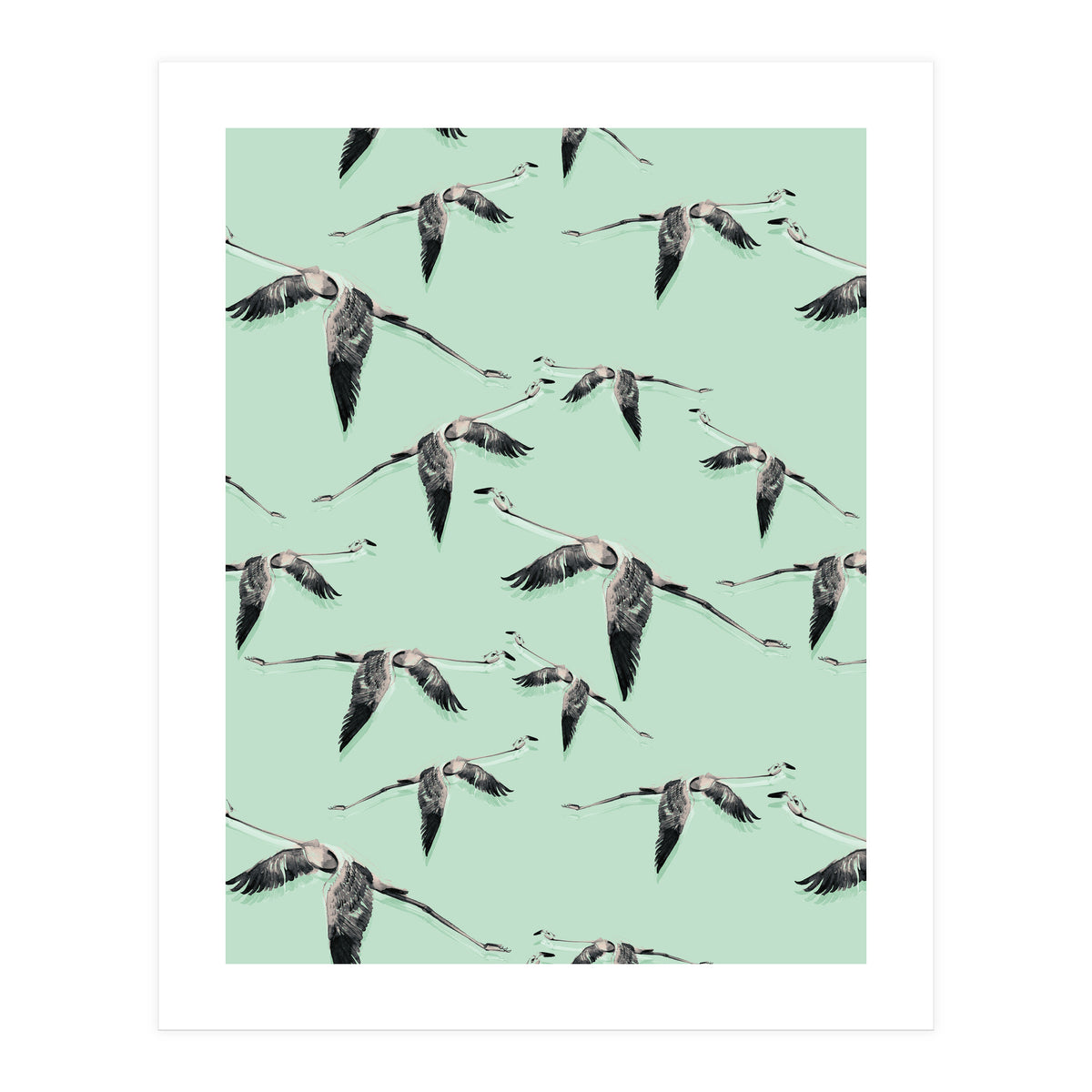 Flight of flamingos (Print Only)