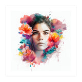 Watercolor Tropical Woman #13 (Print Only) thumbnail