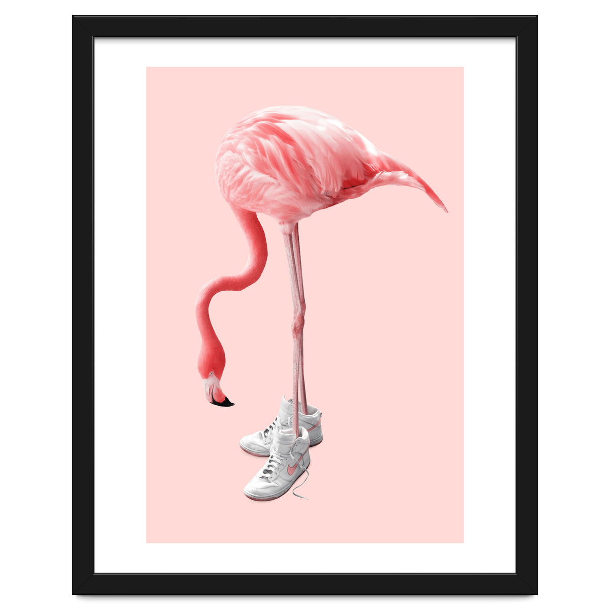 SNEAKER FLAMINGO Art Print by JONAS LOOSE