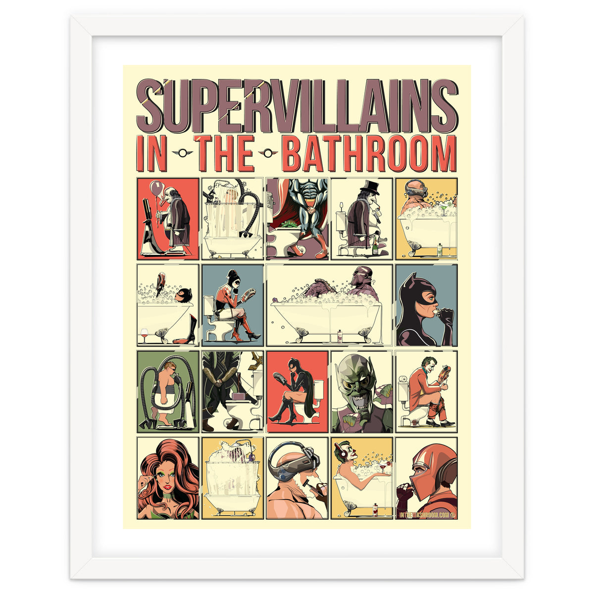 Supervillains in the Bathroom, funny Bathroom Humour
