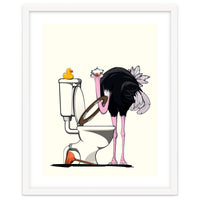 Ostrich on the Toilet, Funny Bathroom Humour