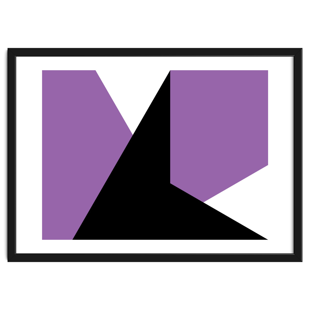 Geometric Shapes No. 64 - purple & black