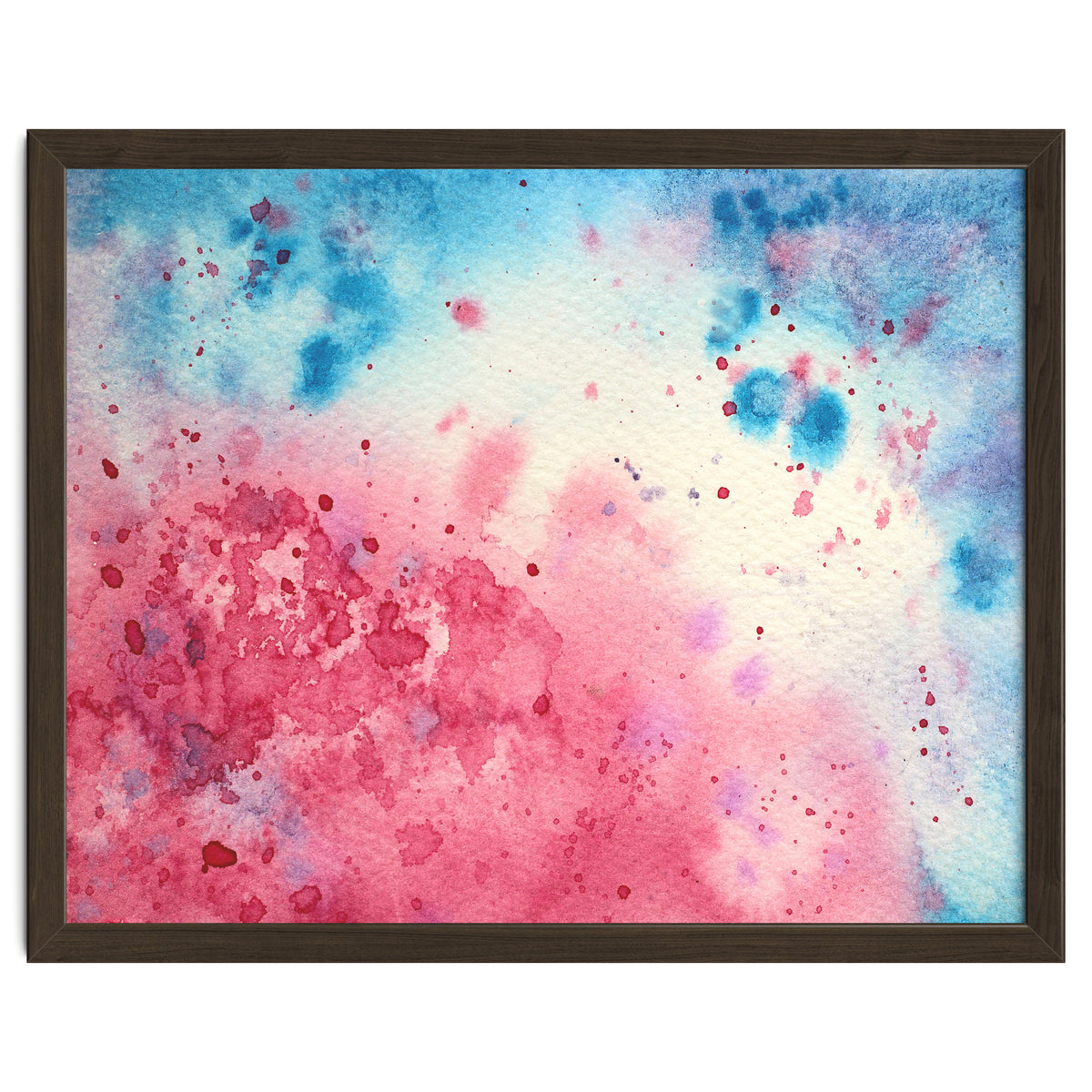 When pink meets blue || abstract watercolor