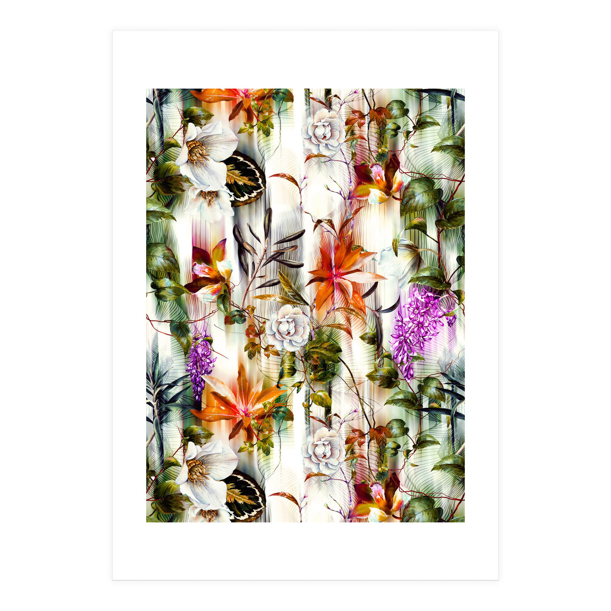 Abstract Motion Blur Floral  (Print Only)