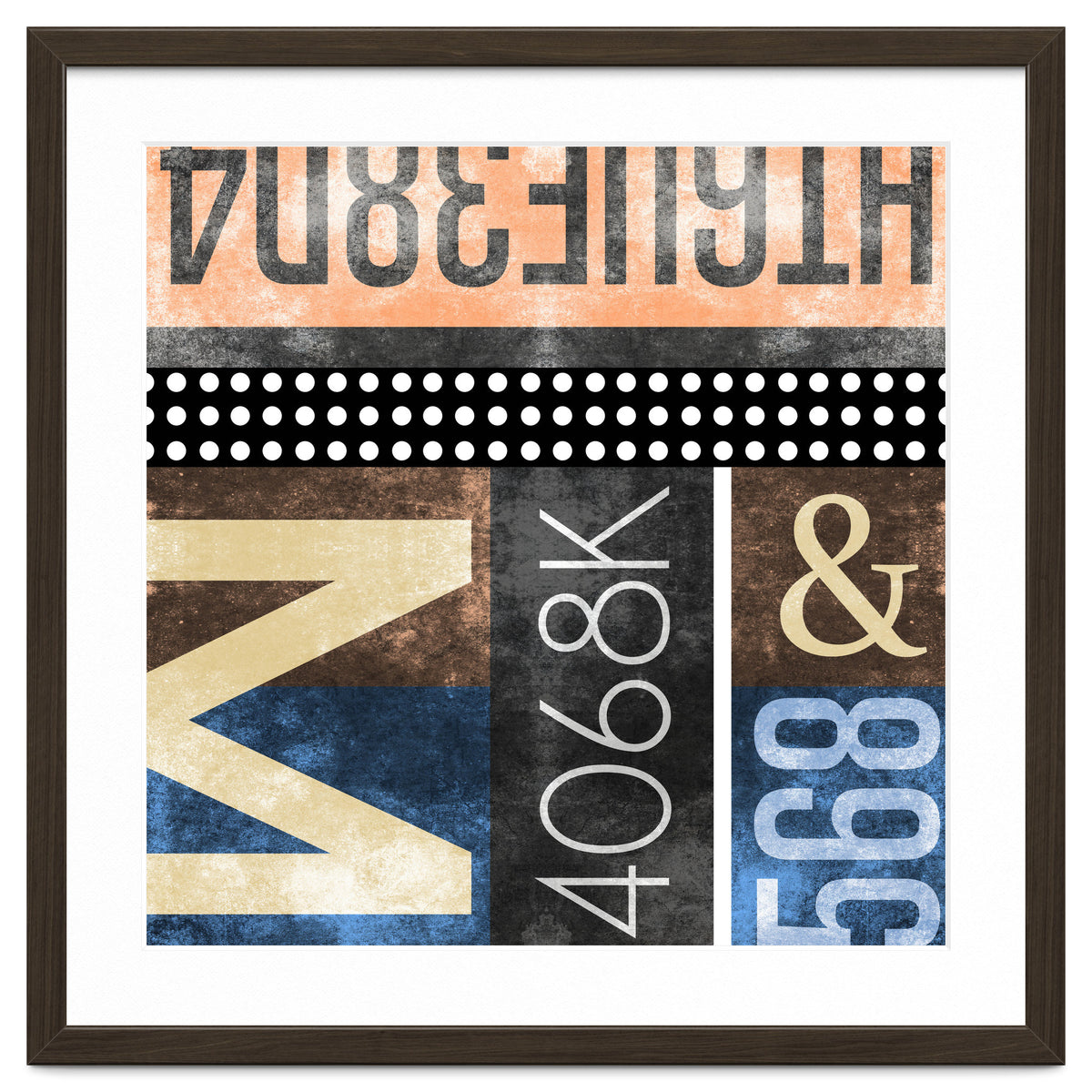 Typographic Industrial Abstract - M