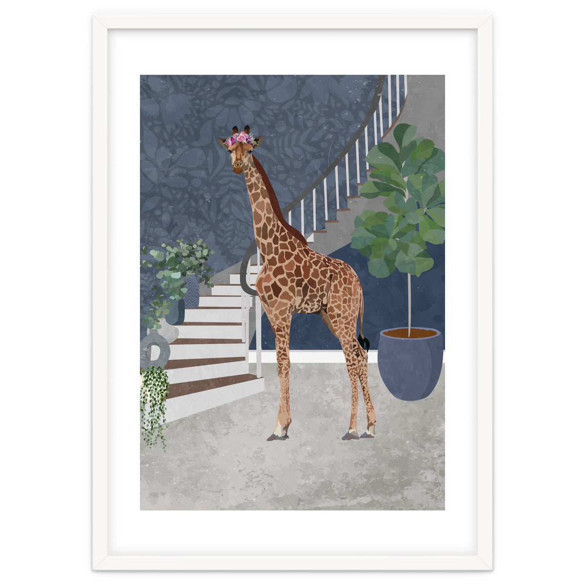 Giraffe in a Victorian House