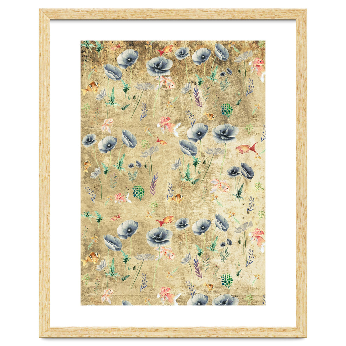 Fishes & Garden #Gold-plated