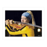 Vermeer's Girl with a Pearl Earring & Beatrix Kiddo From Kill Bill (Print Only) thumbnail