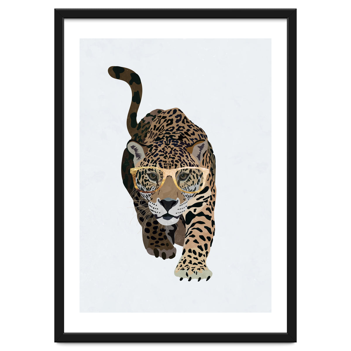 Catwalk Jaguar Wearing Gold Glasses