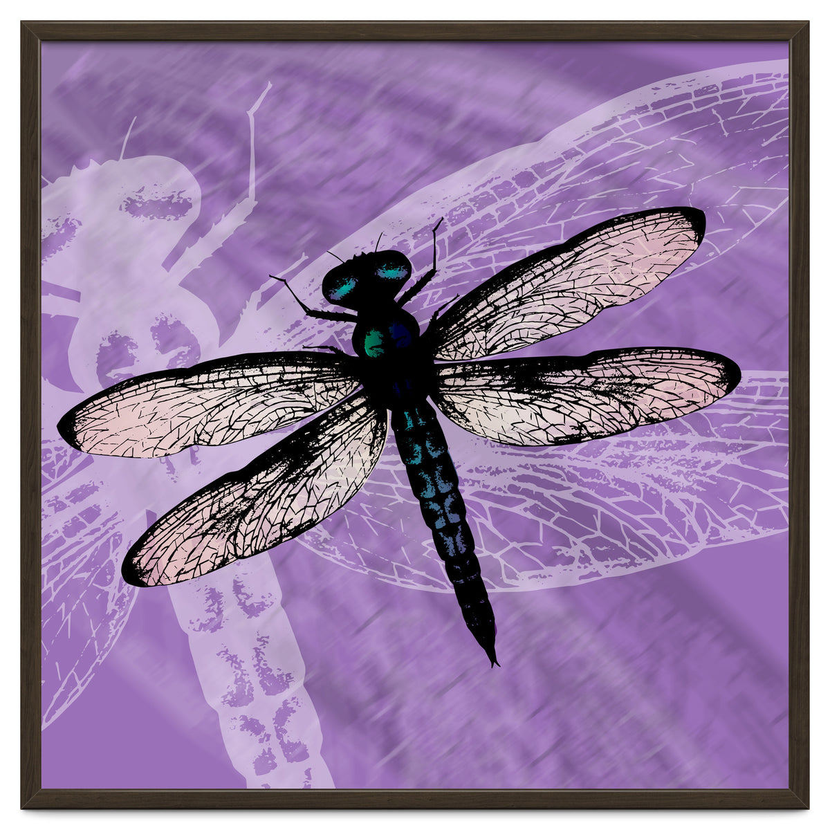 Blue dragonfly vector