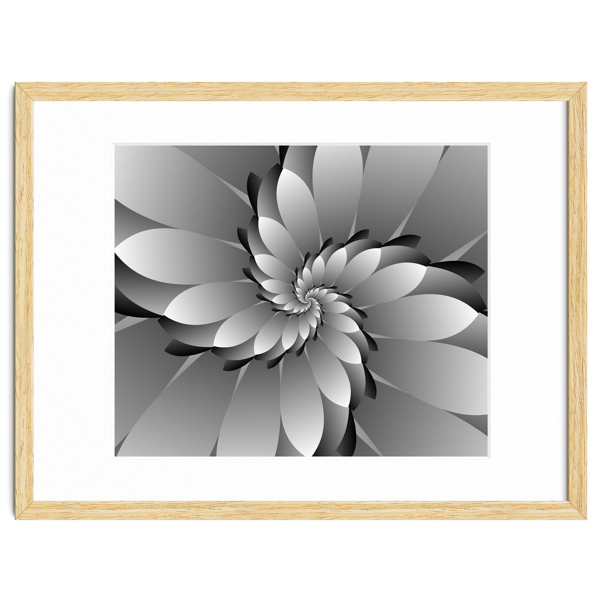 BLACK Floral 3D ART