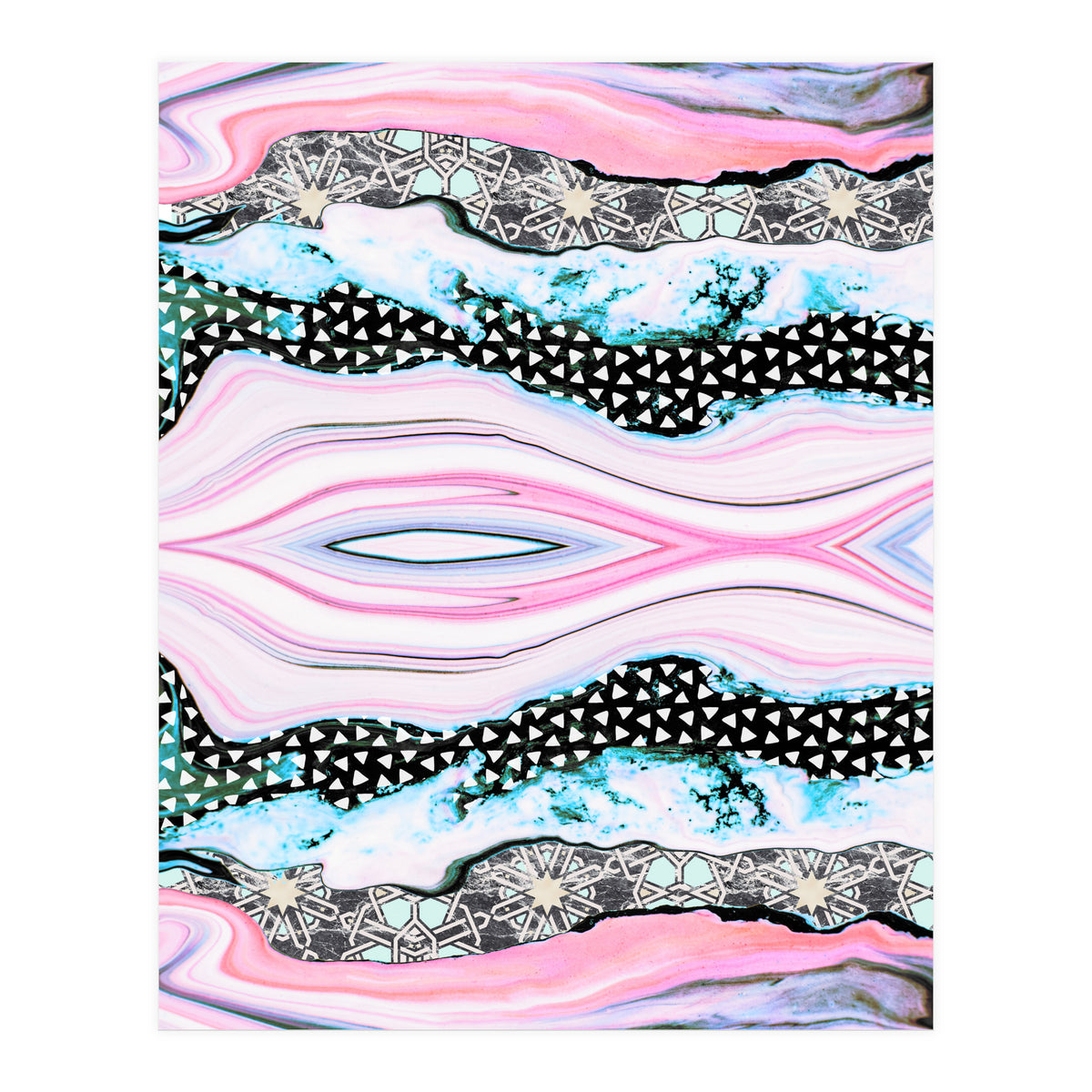 Abstract shapes of marble and patterns (Print Only)