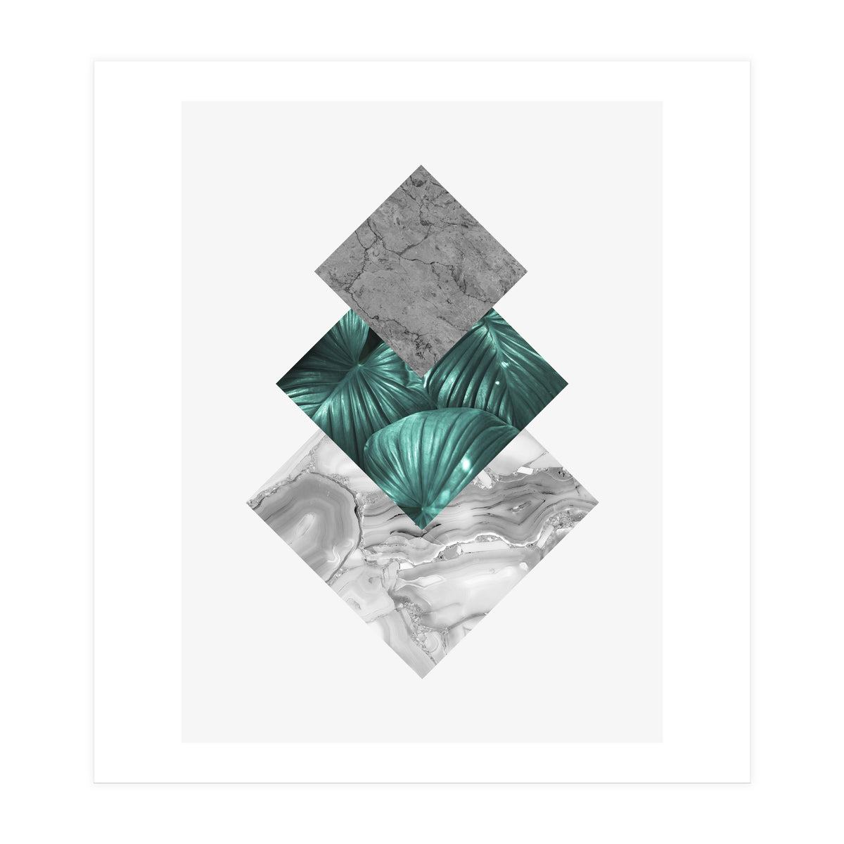 Botanical and geometric V (Print Only)