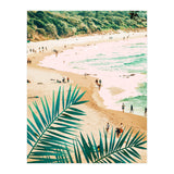 Beach Weekend | Pastel Ocean Sea Tropical Travel | Scenic Sand Palm People Boho Vacation (Print Only) thumbnail