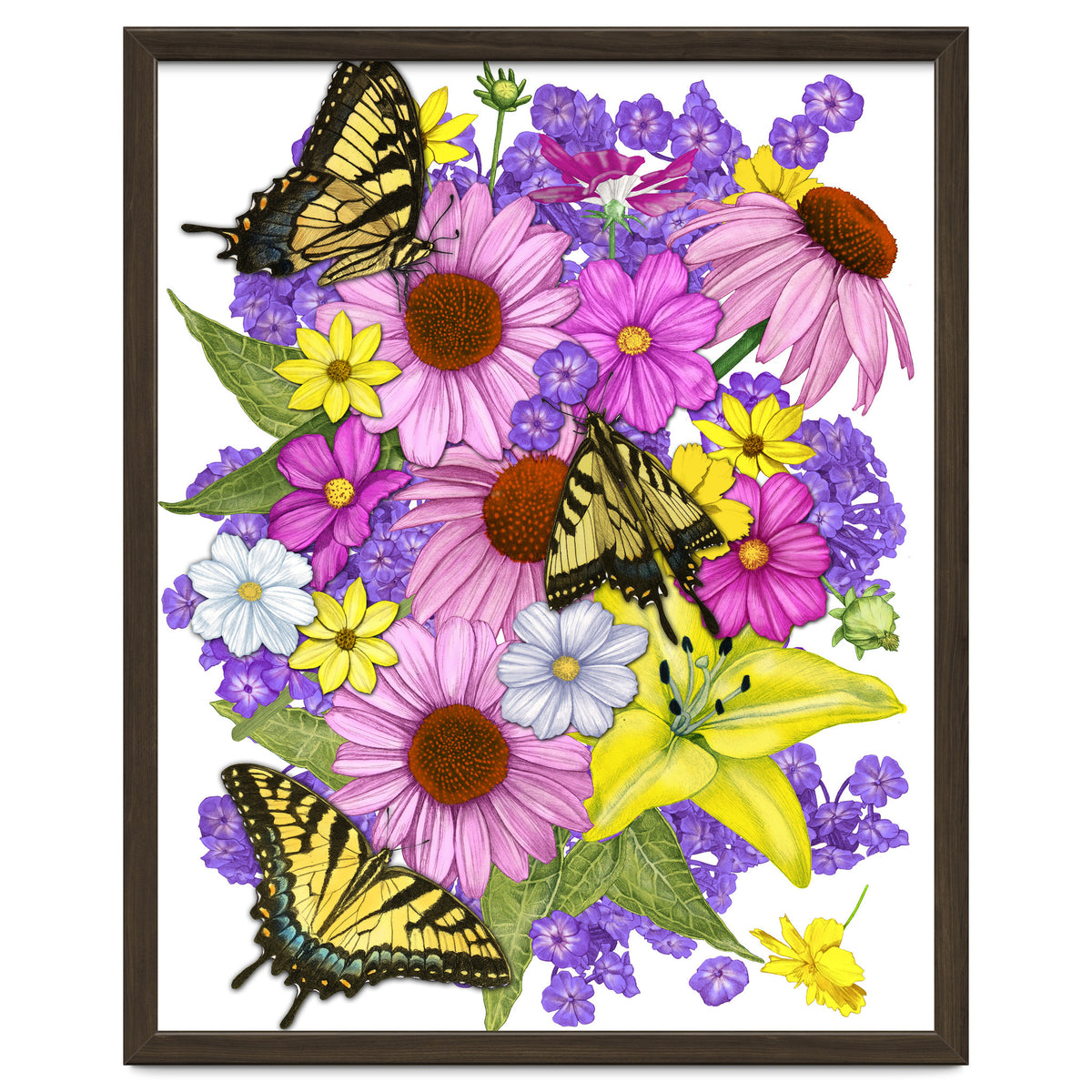 Corn Flowers and Swallowtails