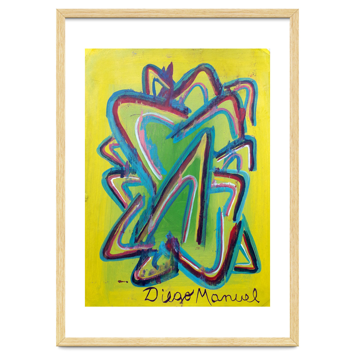 Forma Celeste Sobre Amarillo 2