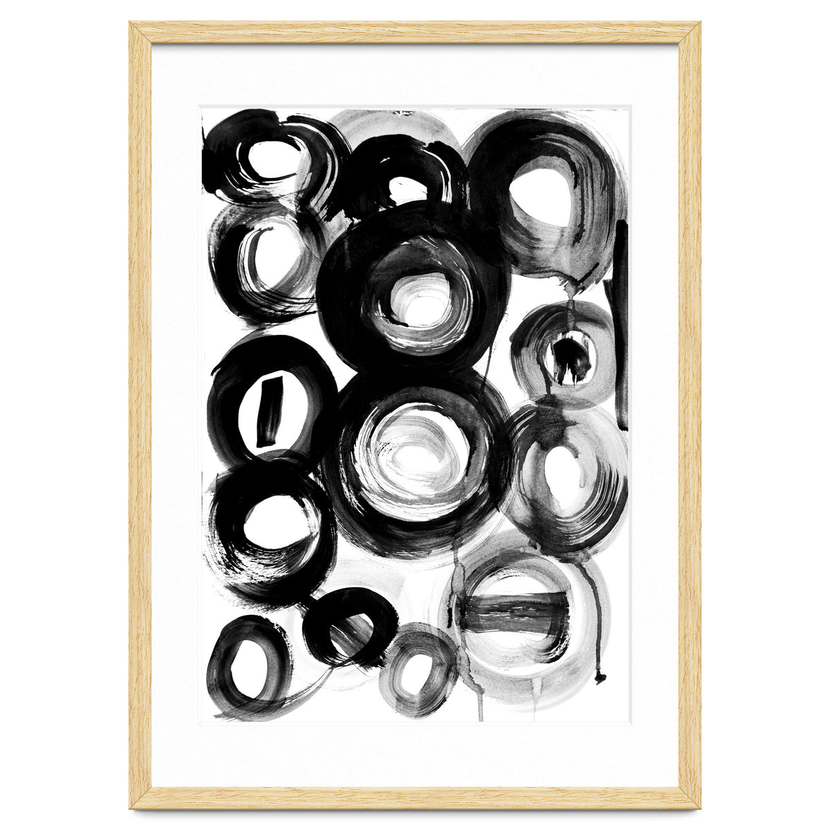 Black and White Ink Circles