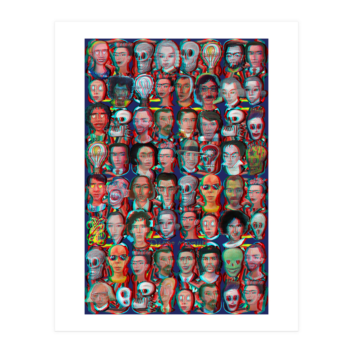 Formas 14 34 3d And Retratos 2 (Print Only)