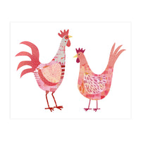 Hen And Cockerel (Print Only)