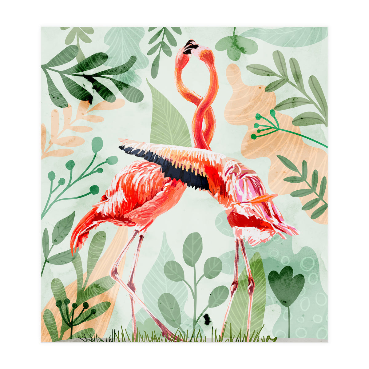 Flamingo Love (Print Only)