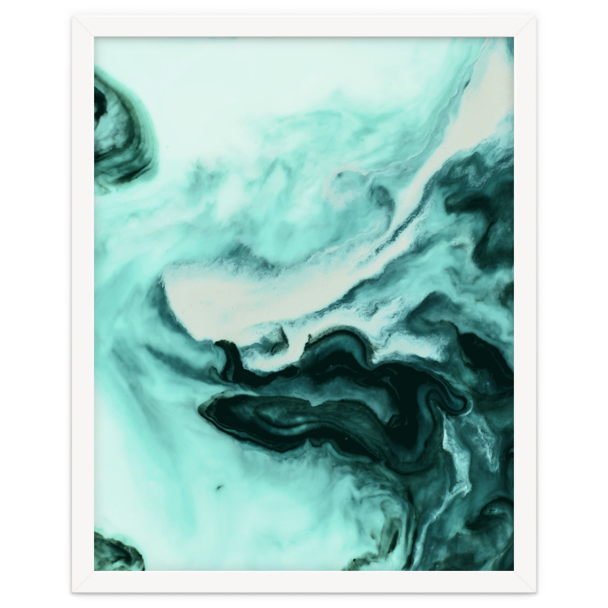 Abstract marbling mint
