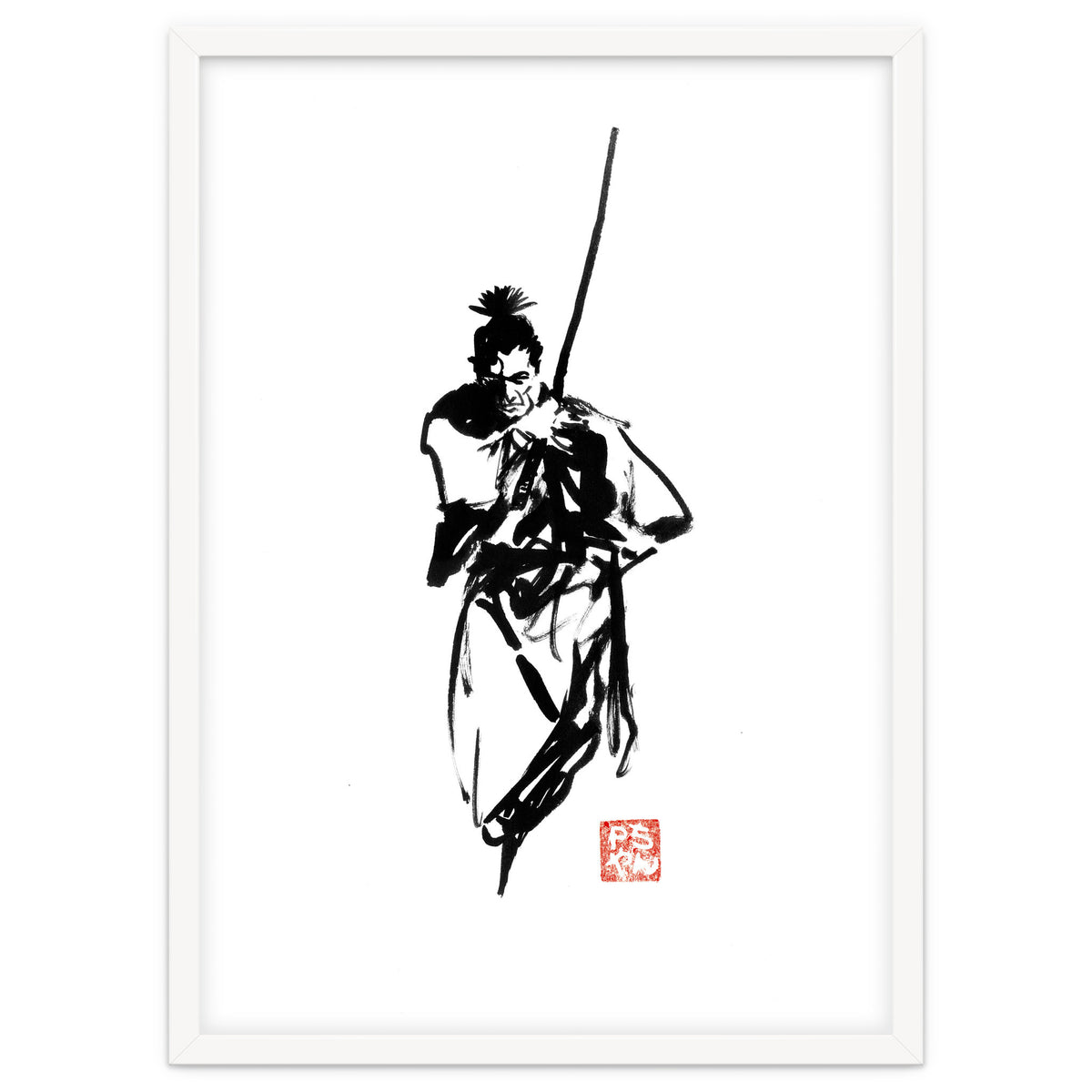 Samurai and sword
