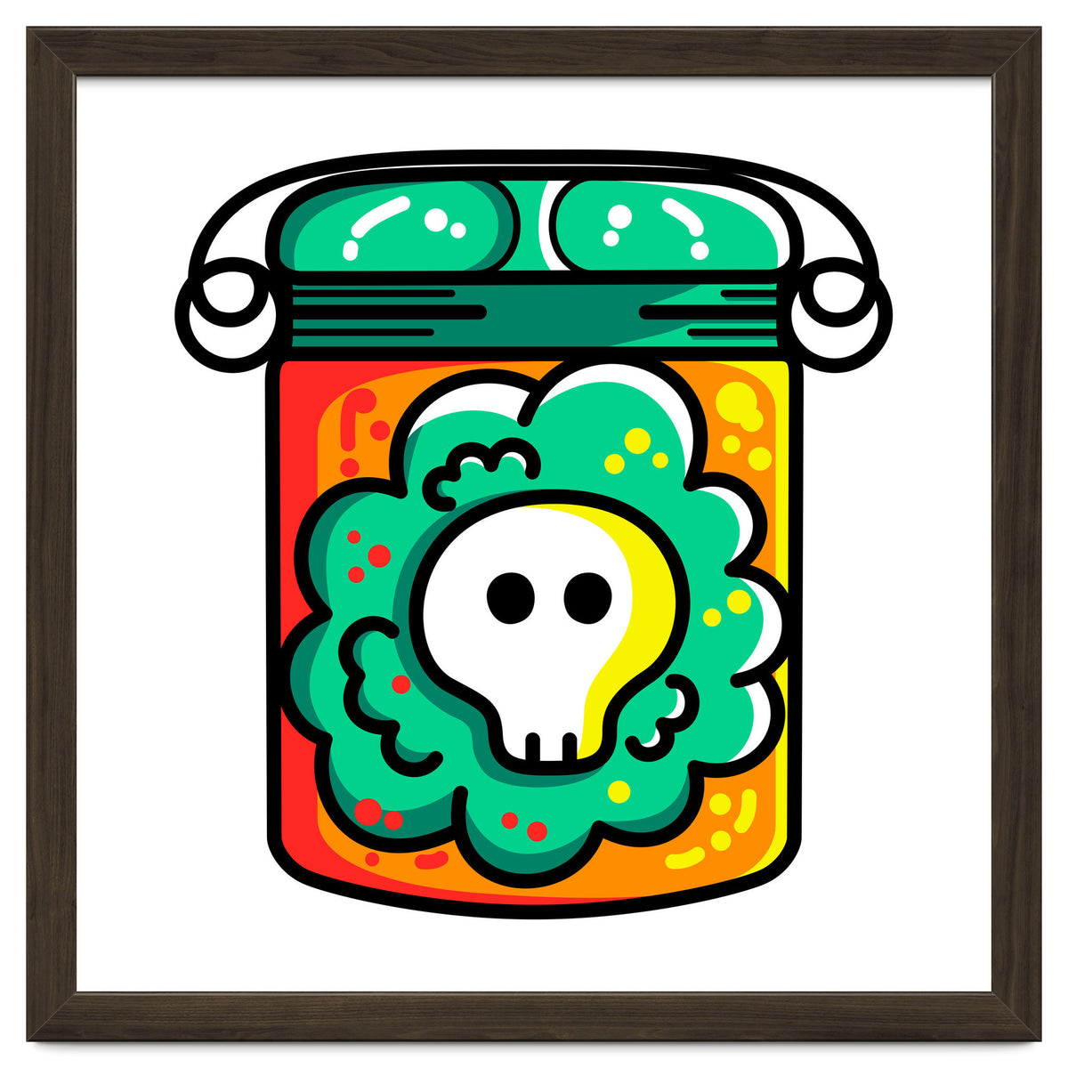 Kawaii Cute Skull In A Jar