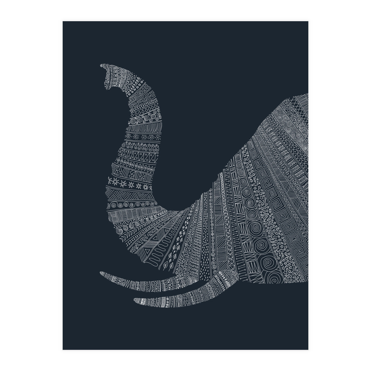 Elephant Blue Poster (Print Only)