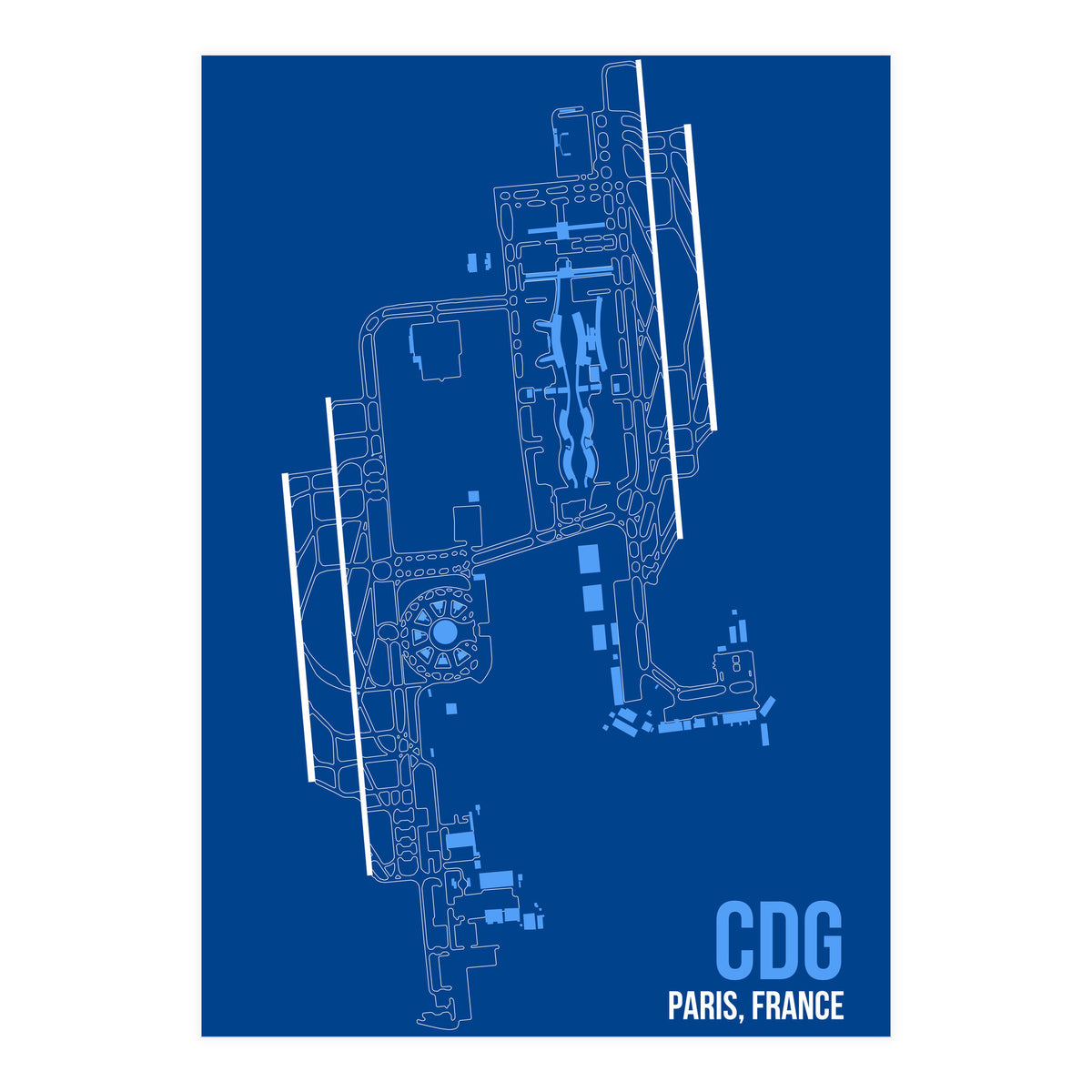 Paris CDG Airport Layout (Print Only)