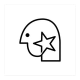 Head Star_White (Print Only) thumbnail