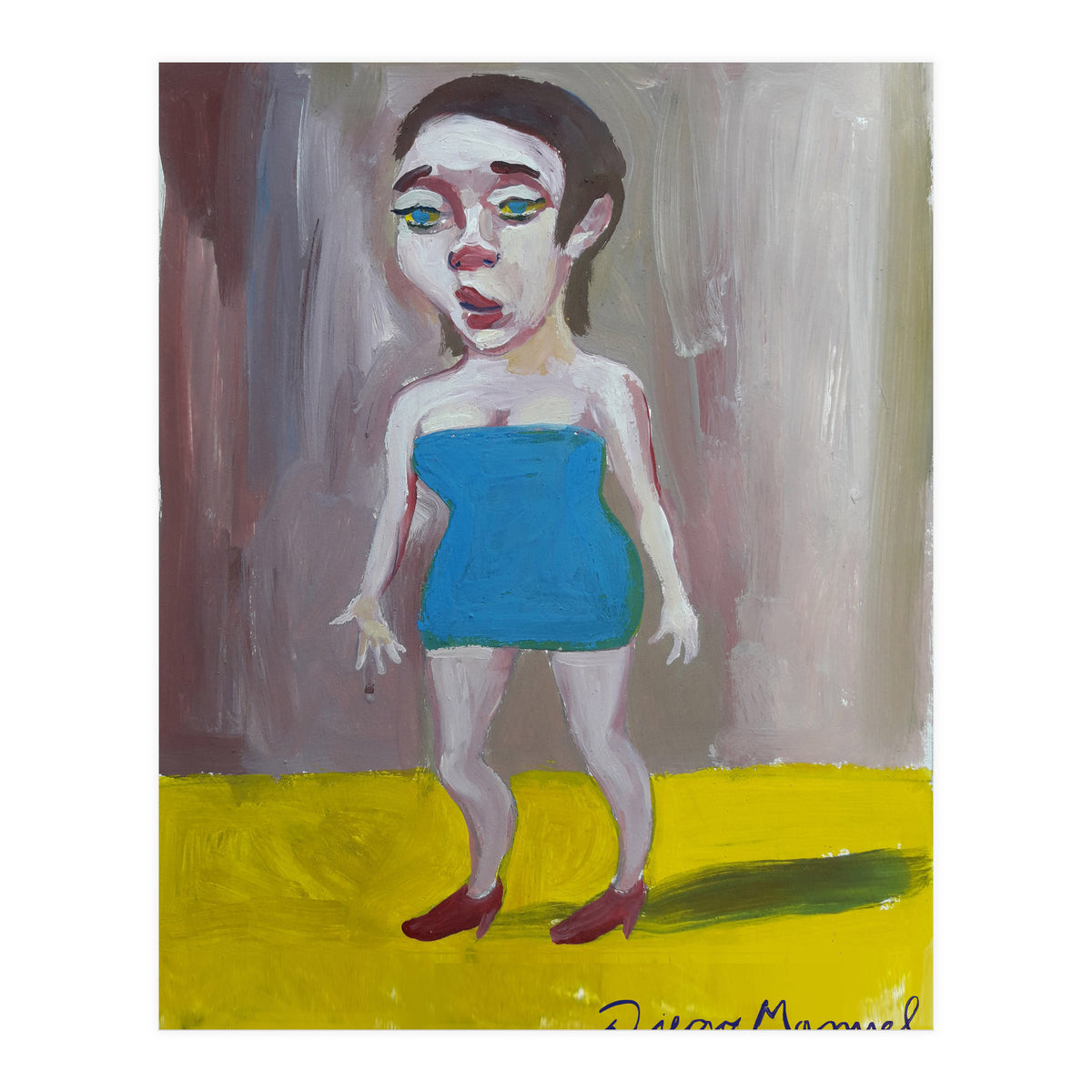 Light Blue Dress Girl (Print Only)