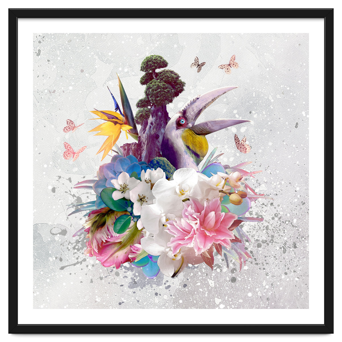 Floral Hornbill Grey