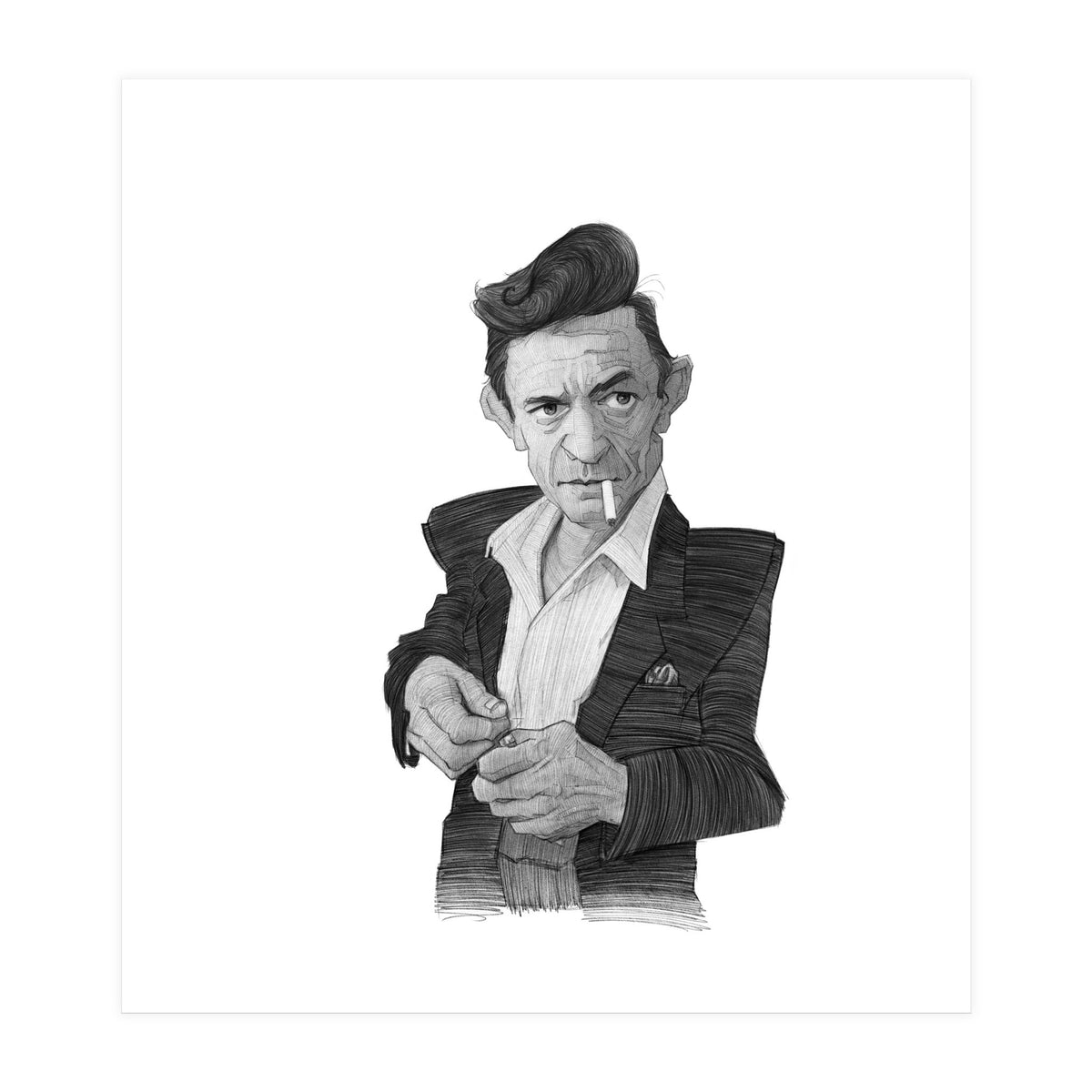 Johnny Cash Portrait (Print Only)