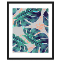 Be Tropical, Botanical Jungle Monstera Illustration, Modern Bohemian Botanical Blush Painting