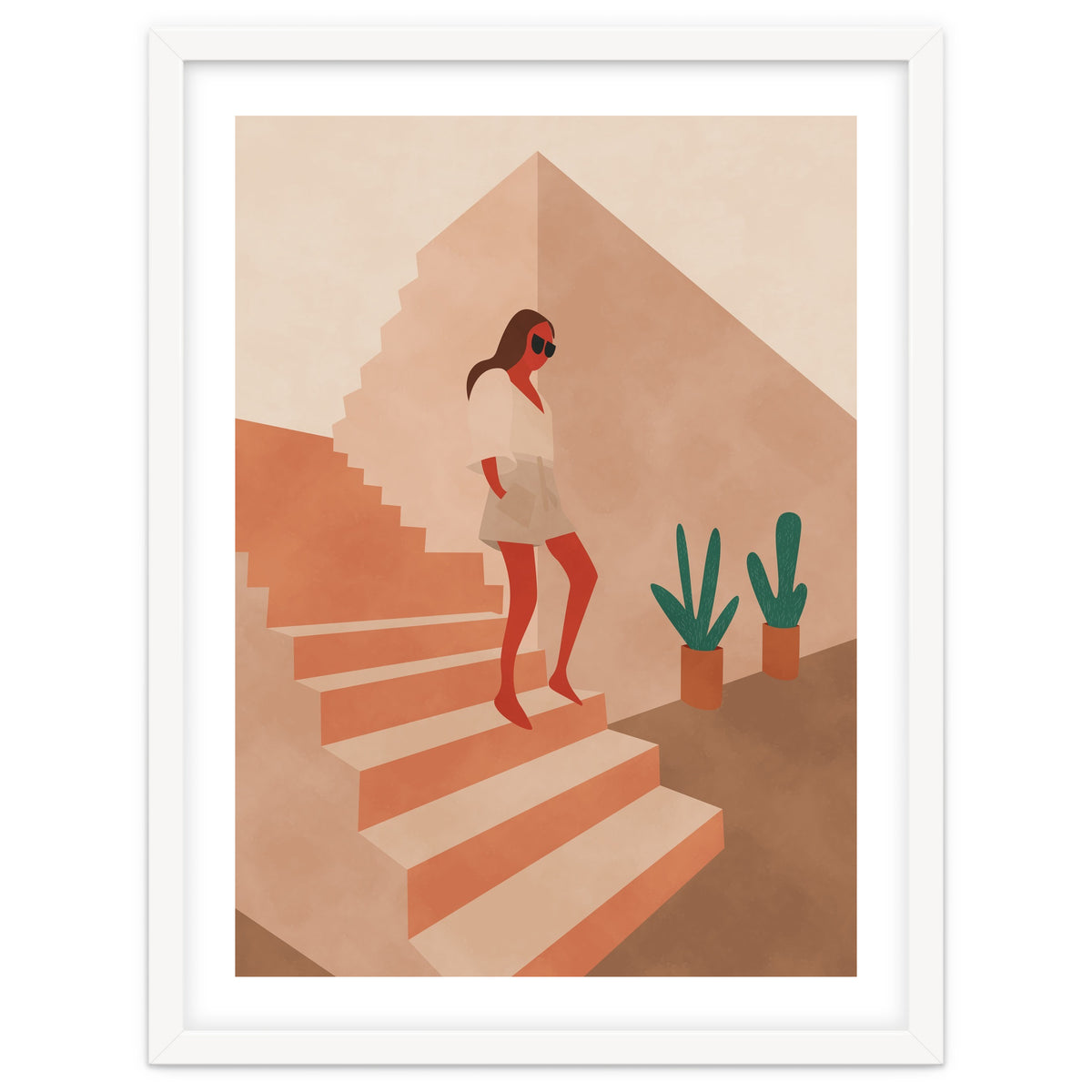 Abstract Tropical Boho Woman