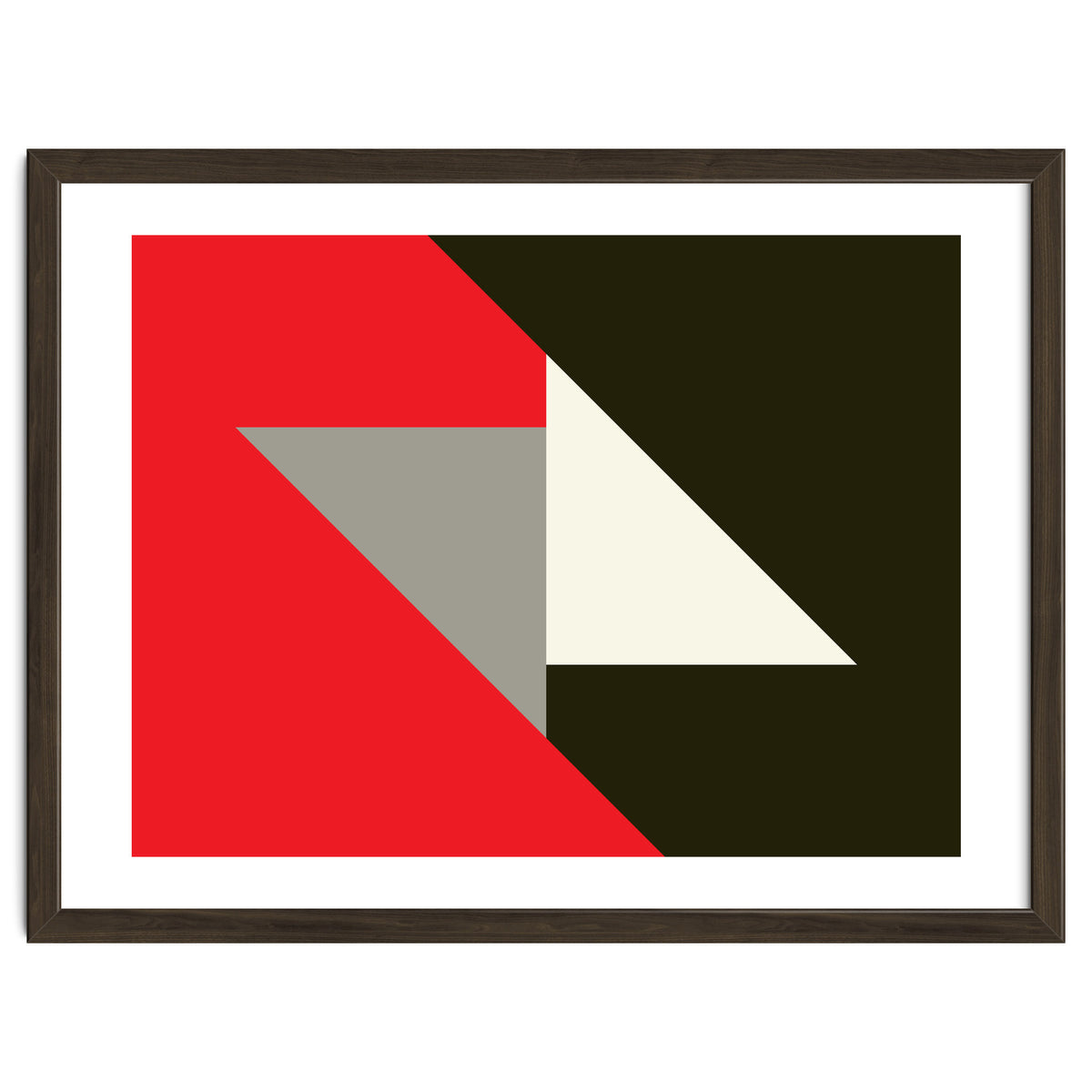Geometric  Shapes No. 63 - triangles, red, black, grey