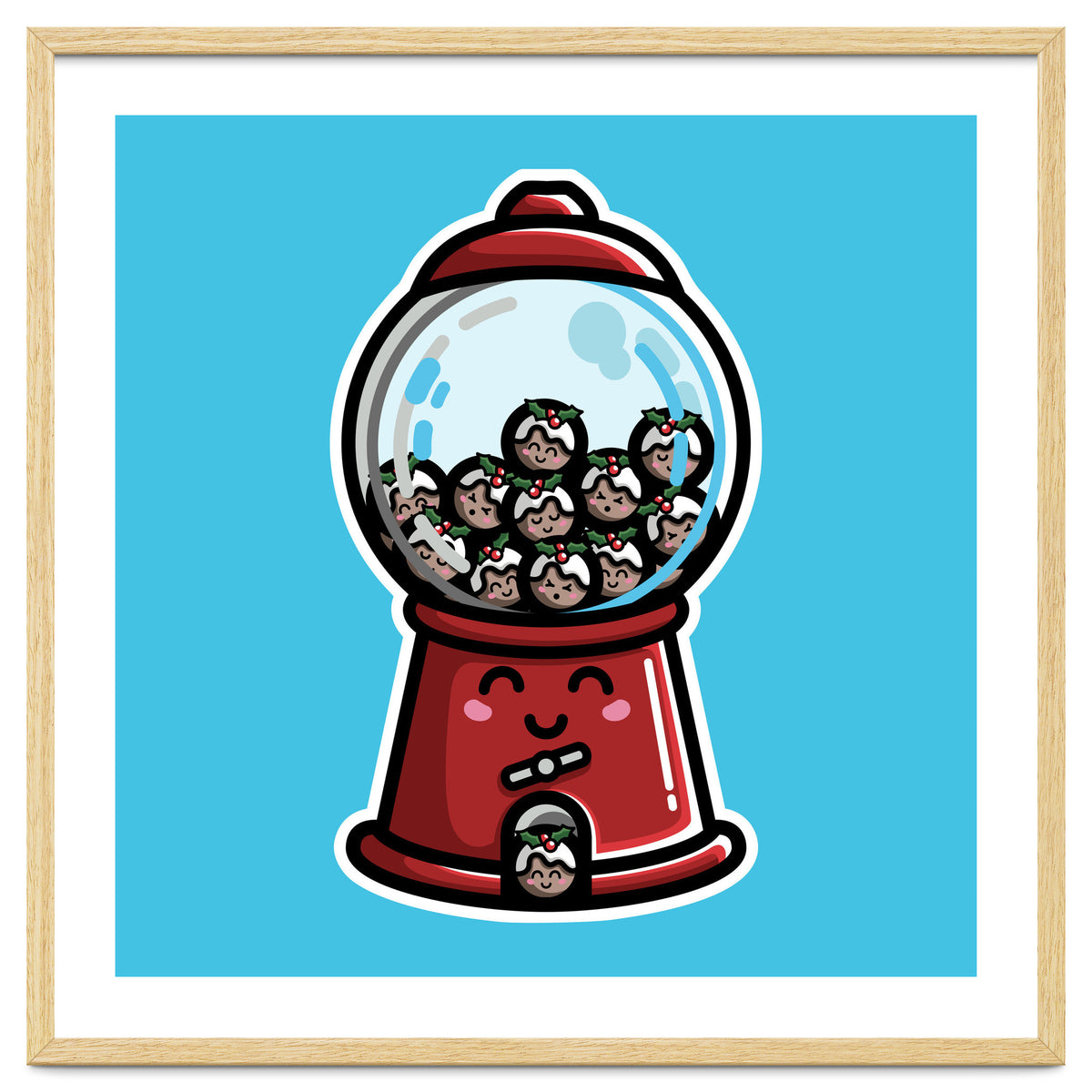 Kawaii Cute Christmas Pudding Gumball Machine