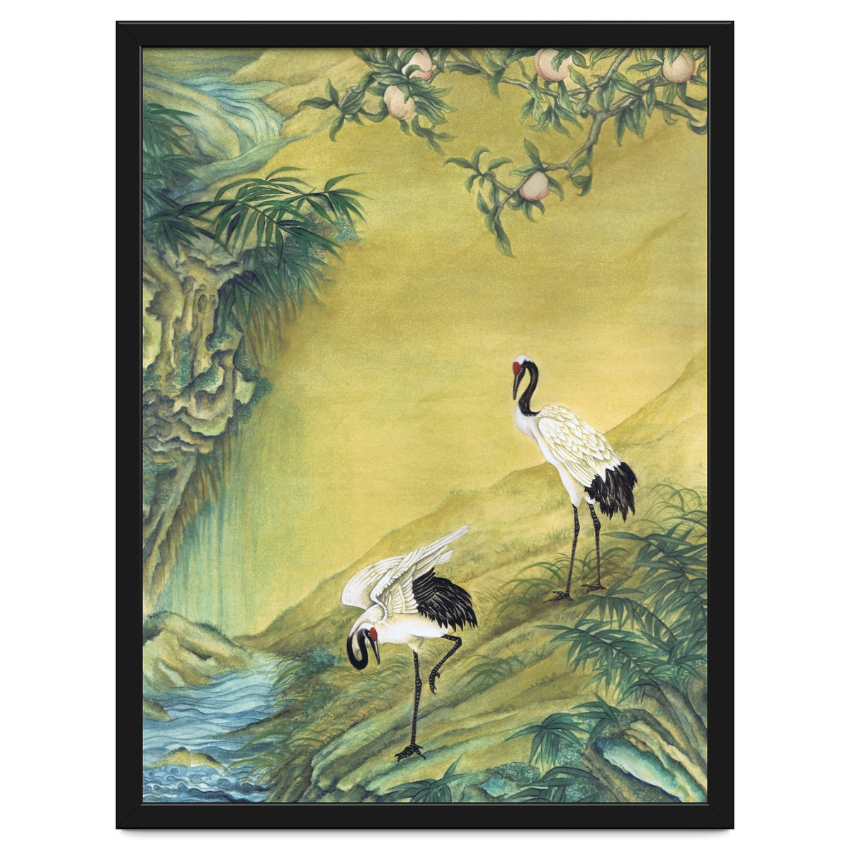 Cranes Under A Peach Tree