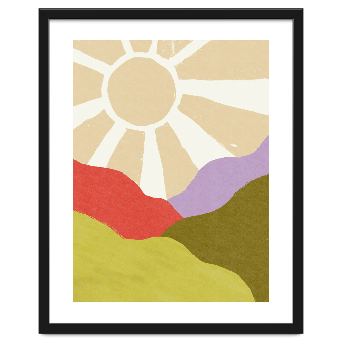 Sunshine & Hills \\ Retro Landscape