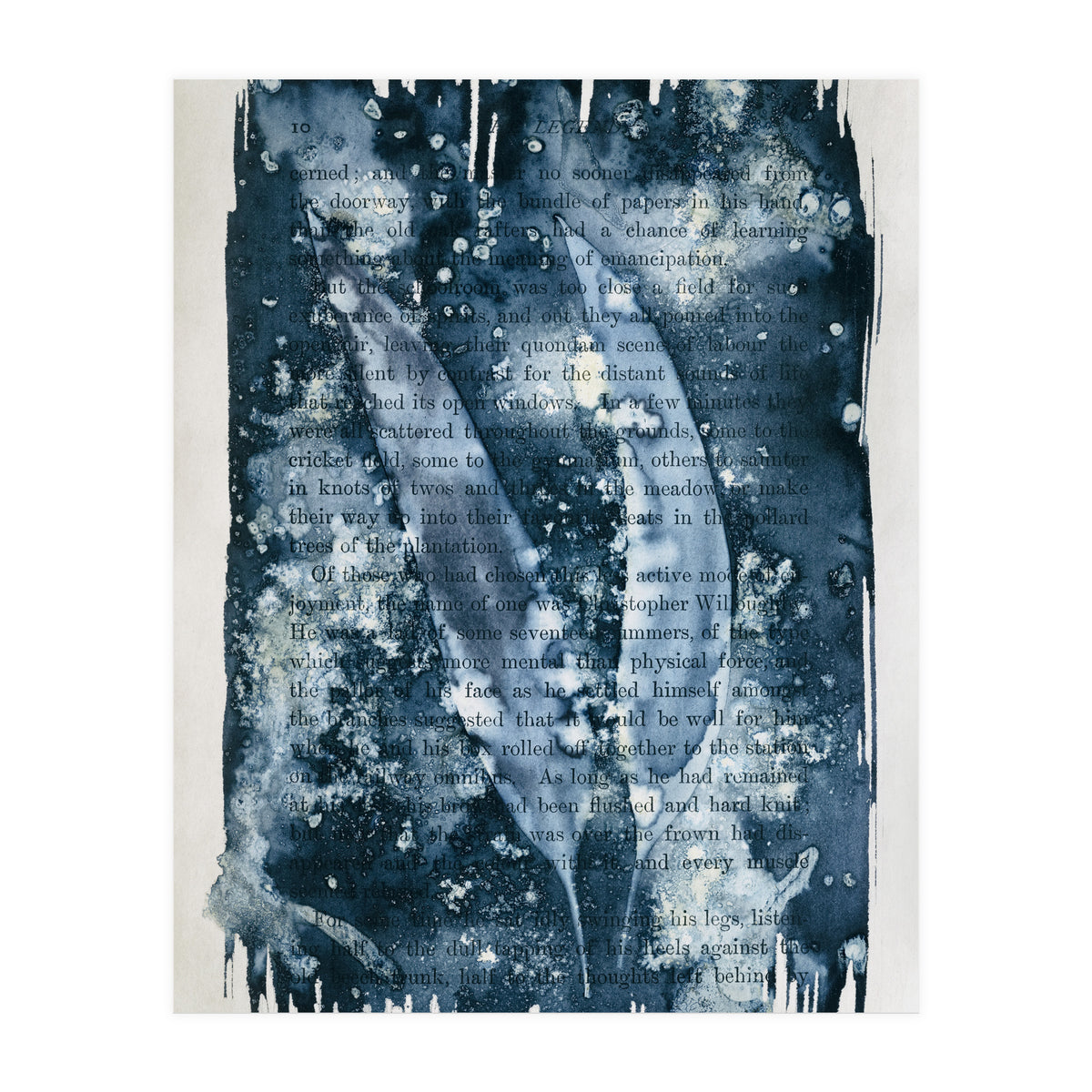 Indigo Blue Botanical Leaves No. 2 (Print Only)